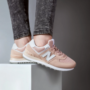 Alternative view of Giày New Balance Wmns 574 'Pink White' WL574OAB