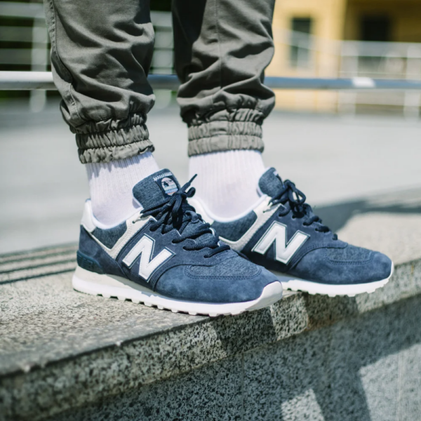 Giày New Balance 574 Fleece 'Navy' ML574SPZ - Ảnh 3