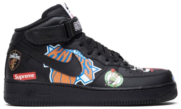 Giày Nike Supreme x NBA x Air Force 1 Mid 07 'Black' AQ8017-001