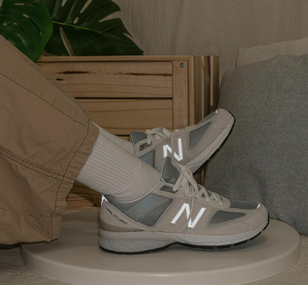 Giày New Balance 990v5 Big Kid 'Nimbus Cloud' GC990NA5 - Ảnh 4