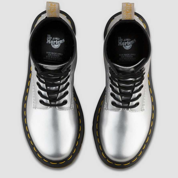 Giày Dr.Martens Vegan 1460 Metallic Chrome 'Silver' 24865040 - Ảnh 4