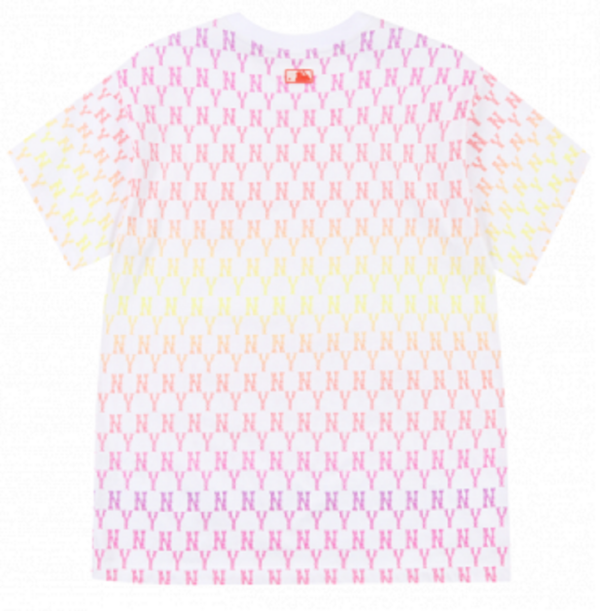 Áo MLB Monogram Pink Gradation T Shirts New York Yankees 31TSMC131-50R - Ảnh 2