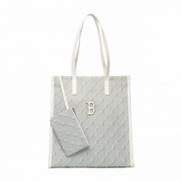 Túi MLB Monogram Tote Boston Red Sox Grey 3AORM012N-43GRS
