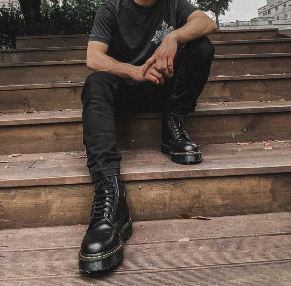 Giày Dr. Martens 1460 Bex 'Black Smooth' 25345001 - Ảnh 2