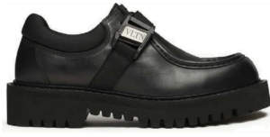 Giày Valentino Calfskin Derby VLTN Buckle Black UY0S0D89YBH0NO