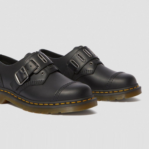 Giay Dr.Martens 1461 Quynn Smooth Leather Buckle 'Black' 25603001
