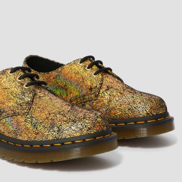 Giày Dr.Martens 1461 Metallic Leather Oxford 'Gold' 25729710 - Ảnh 2