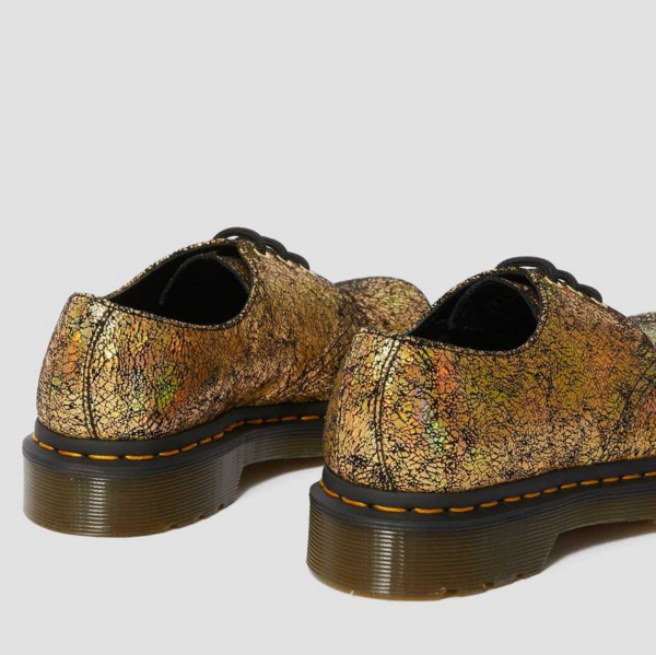 Giày Dr.Martens 1461 Metallic Leather Oxford 'Gold' 25729710 - Ảnh 3