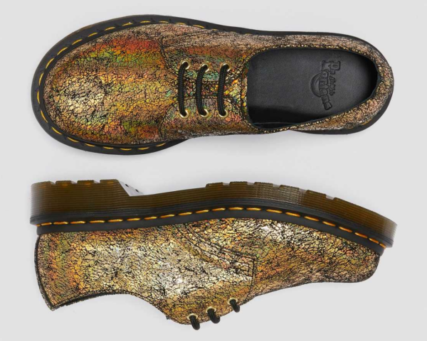 Giày Dr.Martens 1461 Metallic Leather Oxford 'Gold' 25729710 - Ảnh 4