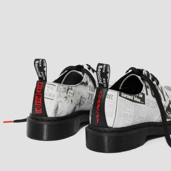 Giày Dr.Martens 1461 Sex Pistols Leather Printed Oxford 'Black White' 25928009 - Ảnh 3