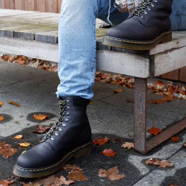 Giày Dr.Martens 1460 Dm's Wintergrip Fleece 'Black' 25990001 - Ảnh 3