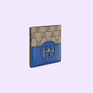 Vi Gucci Card Case Interlocking G 'Beige Blue' ‎701425-K9GSG-9972