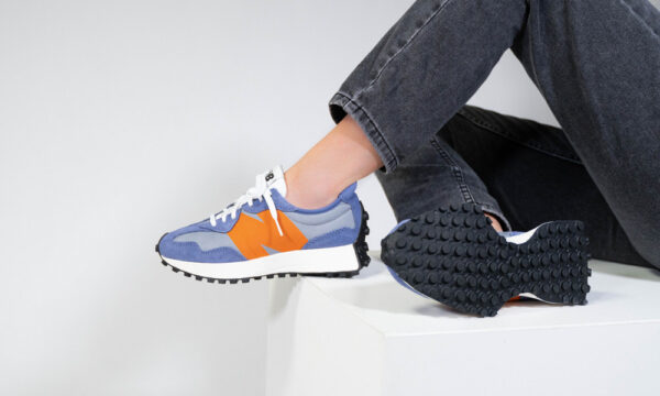 Giày New Balance Wmns 327 'Magnetic Blue Varsity Orange' WS327CB - Ảnh 7