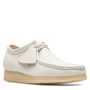 Giay Clarks Wallabee 'White Nubuck' 261-65560