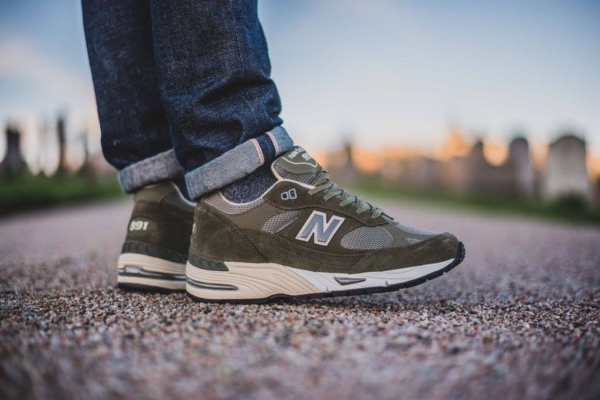 Giày New Balance 991 Made In England Olive Green M991DOW - Ảnh 5