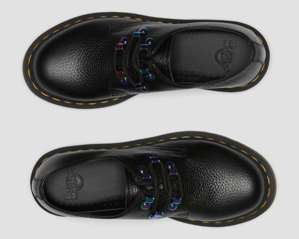 Giày Dr.Martens 1461 Iridescent Hardware Lace Up 'Black' 26414001 - Ảnh 5