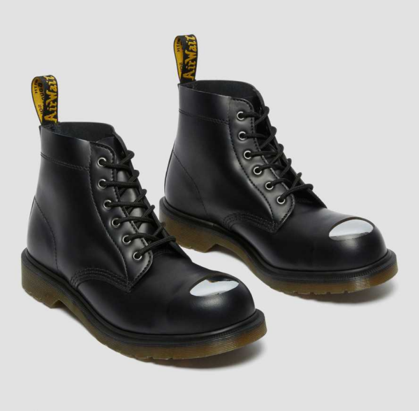 Giày Dr.Martens 101 Exposed Steel Toe Leather 'Black' 26660001 - Ảnh 3