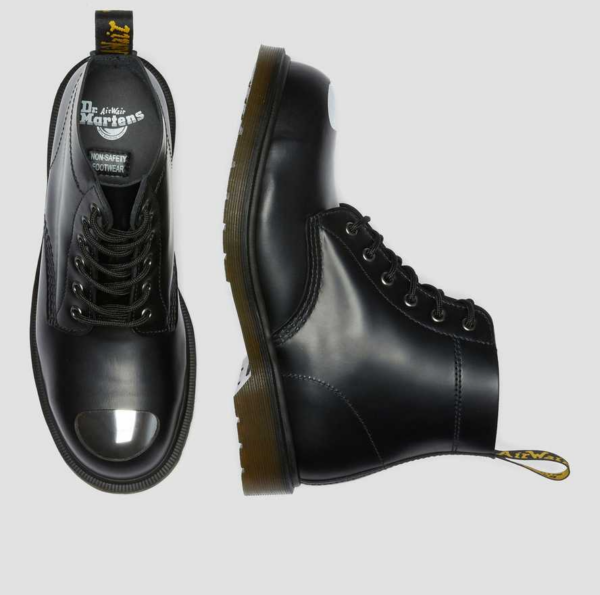 Giày Dr.Martens 101 Exposed Steel Toe Leather 'Black' 26660001 - Ảnh 5