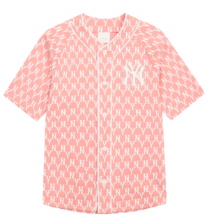 Áo MLB Monogram Baseball Shirt New York Yankees 31BSU1111-50P