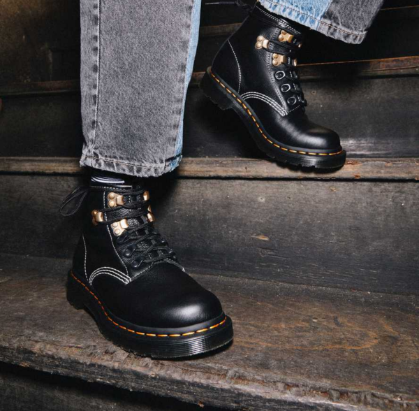 Giày Dr.Martens 101 Hardware Virginia Leather 'Black' 26862001 - Ảnh 5