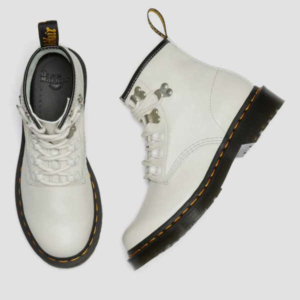 Giày Dr.Martens 101 Hardware Virginia Leather 'White' 26862115 - Ảnh 4
