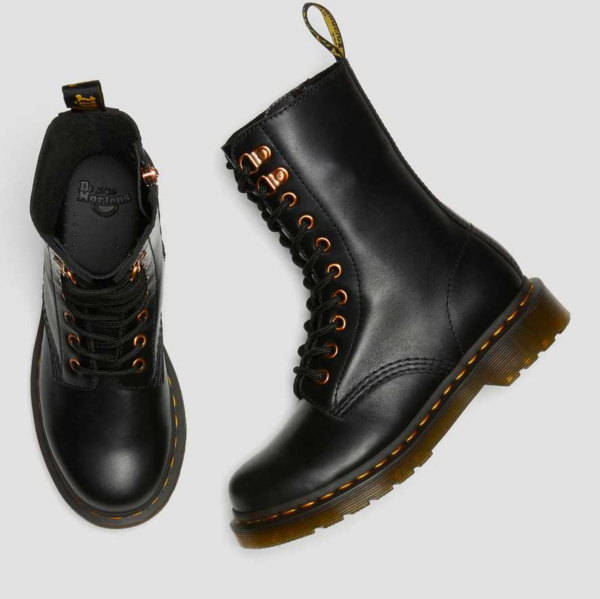 Giày Dr.Martens 1490 Rose Gold Hardware Leather 'Black' 26871001 - Ảnh 5