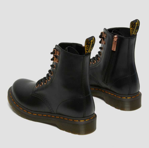 Giày Dr.Martens 1460 Pascal Rose Gold Hardware Leather 'Black' 26874001 - Ảnh 3