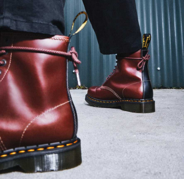Giày Dr.Martens 1460 Men's Abruzzo Leather Lace Up 'Brown' 26906201 - Ảnh 2