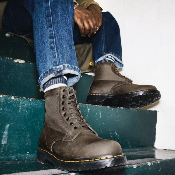 Giay Dr.Martens 1460 Panel Leather Lace Up Boots 'Grey' 26912481