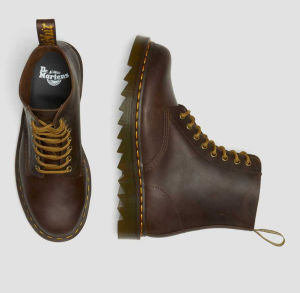 Giày Dr.Martens 1460 Pascal Ziggy Leather 'Dark Brown' 26924207 - Ảnh 5