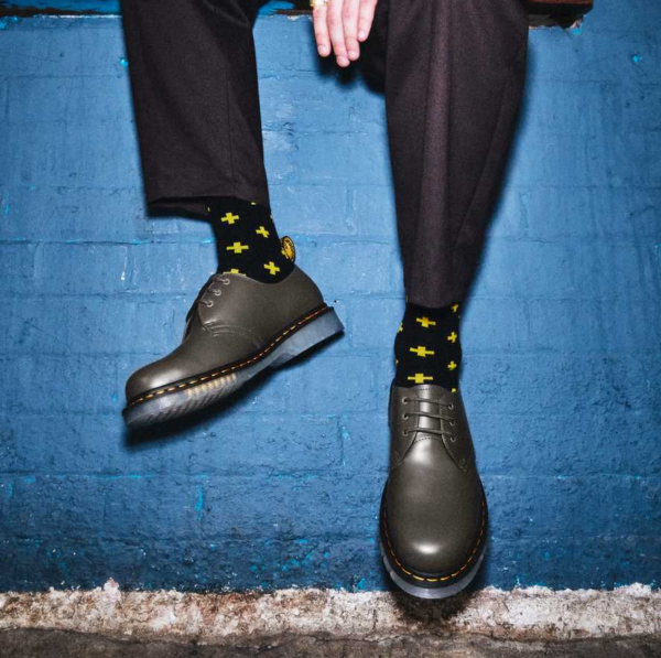 Giày Dr.Martens 1461 Iced Smooth Leather 'Khaki Grey' 26936481 - Ảnh 2