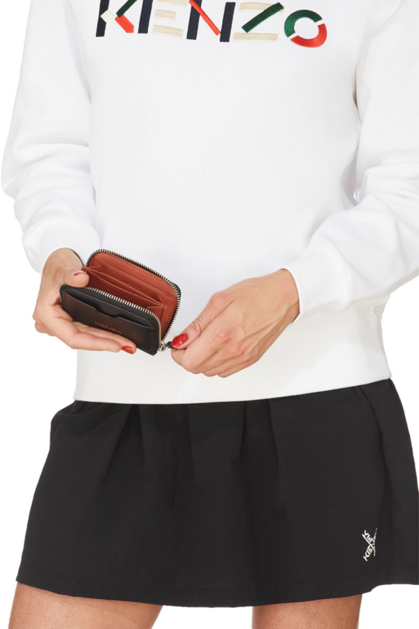 Ví Kenzo Cadet Zipped Leather Coin Purse FA65PM716L38 - Ảnh 5