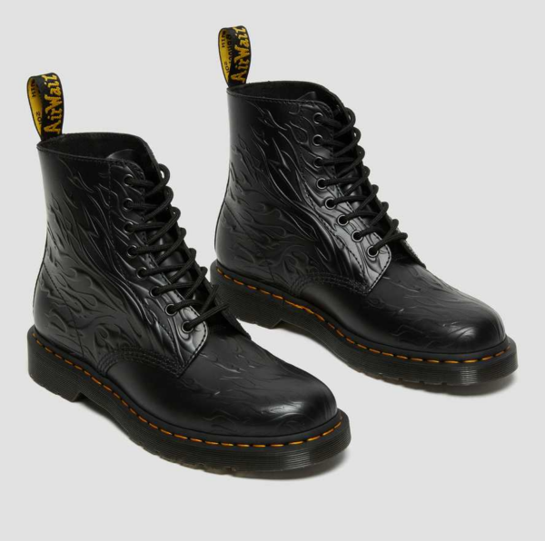 Giày Dr.Martens 1460 FLAMES EMBOSS LEATHER LACE UP 'Black' 27028001 - Ảnh 2