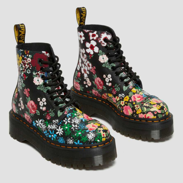 Giày Dr.Martens Sinclair Floral Mash Up Leather Platform 'Black Floral' 27128001 - Ảnh 3