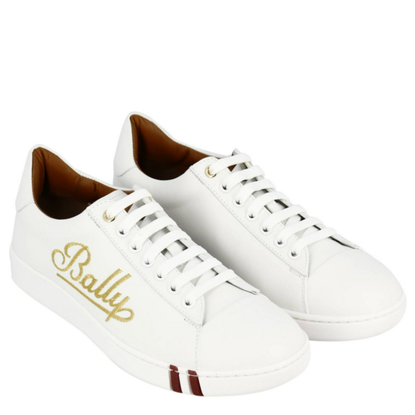 Giày Bally Men's White Winston Leather Sneakers 'White' 6221328 - Ảnh 6