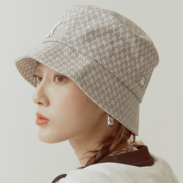 Mũ MLB Basic Monogram Bucket Hat New York Yankees 32CPH2111-50M - Ảnh 3