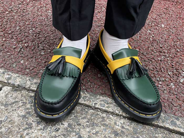 Giày Dr Martens Adrian Tassle Loafers 'Black Green Yellow' 27308001 - Ảnh 4