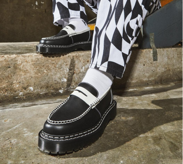 Giày Dr Martens Penton Bex Contrast Loafers 'Black White' 27334009 - Ảnh 2
