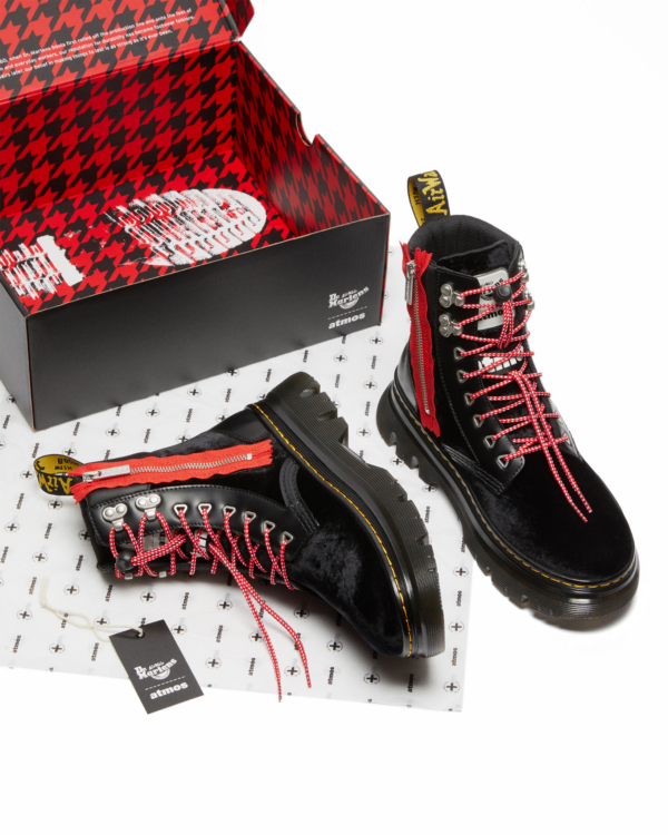 Giày Dr. Martens Tarik Zip Boot Atmos Black Velvet 27406001 - Ảnh 3