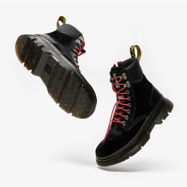 Giày Dr. Martens Tarik Zip Boot Atmos Black Velvet 27406001 - Ảnh 4