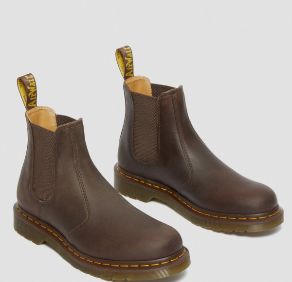 Giày Dr Martens 2976 Yellow Stitch Crazy Horse Leather Chelsea Boots 27486201 - Ảnh 6