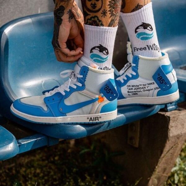 Giày Nike Air Jordan 1 x Off-White 'University Blue' AQ0818-148 - Ảnh 2
