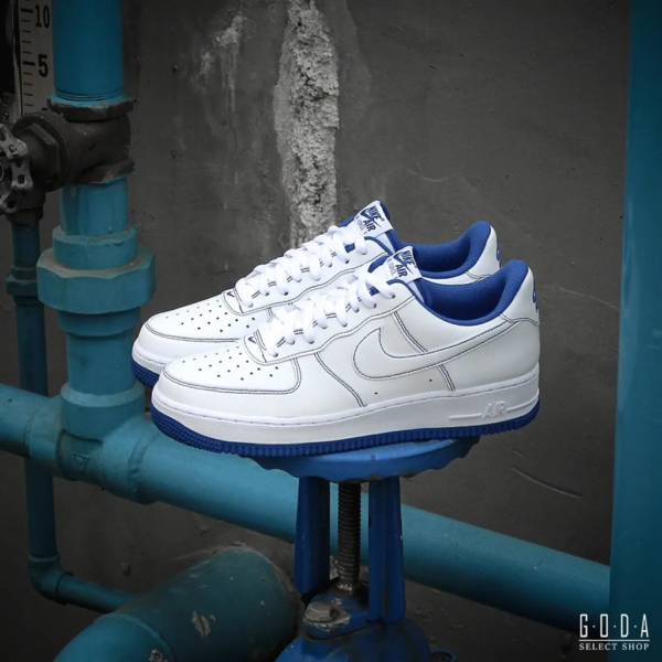 Giày Nike Air Force 1 '07 'Contrast Stitch White Game Royal' CV1724-101 - Ảnh 3