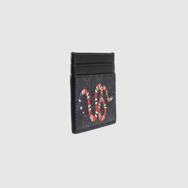 Vi Gucci Kingsnake GG Supreme Card Case 'Black Grey' 451277-K541N-1058