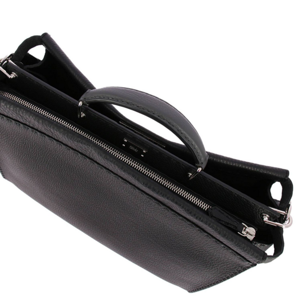 Túi Fendi Handbags Peekaboo Selleria Men Leather Black 7VA388-A4BH-F0B1J - Ảnh 5
