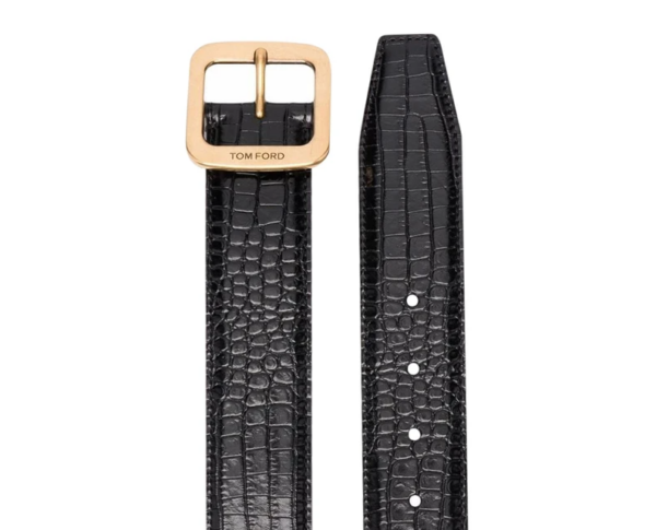 Thắt lưng Tom Ford Men's Belt Black TB267D-LCL168U-9000 - Ảnh 2