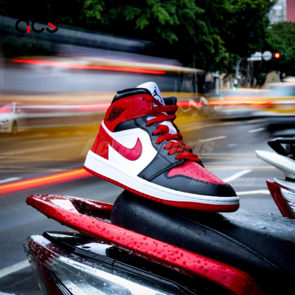 Giày Nike Air Jordan 1 Mid 'Alternate Bred Toe' BQ6472-079 - Ảnh 3