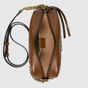 Alternative view of Túi Gucci GG Marmont Small Matelassé Shoulder Brown Leather 447632-0OLFT-2535