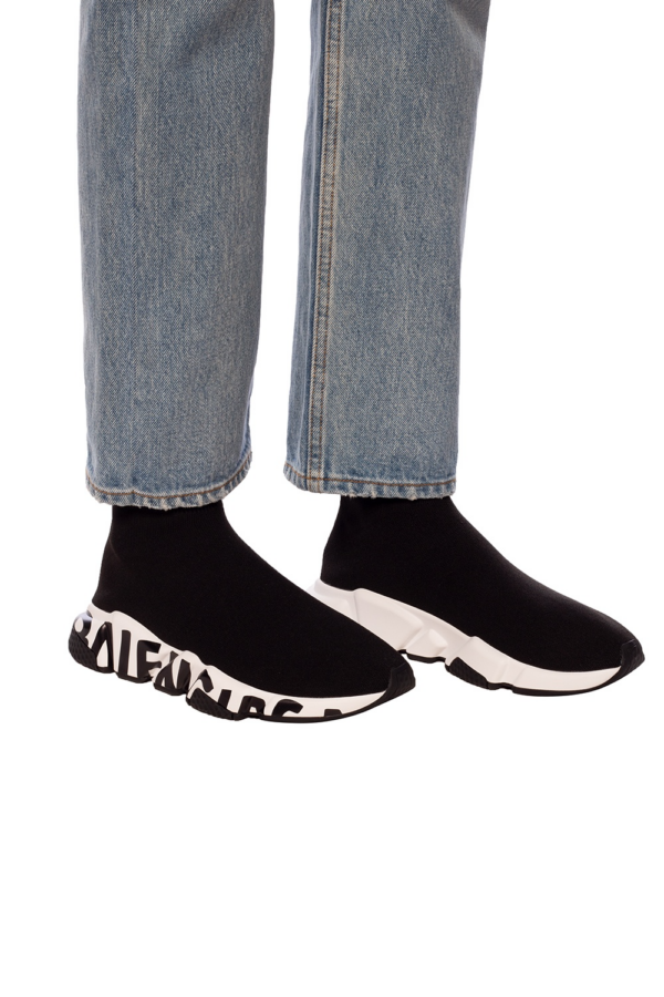 Giày Balenciaga Wmns Speed Trainer 'Black White'  605942 W05GE 1015 - Ảnh 3