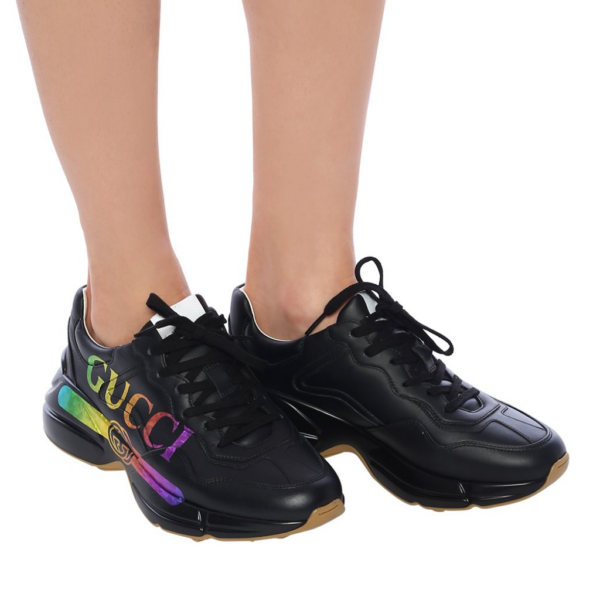 Giày Gucci Wmns Rhyton 'Iridescent Logo' 553608-DRW00-1000 - Ảnh 2